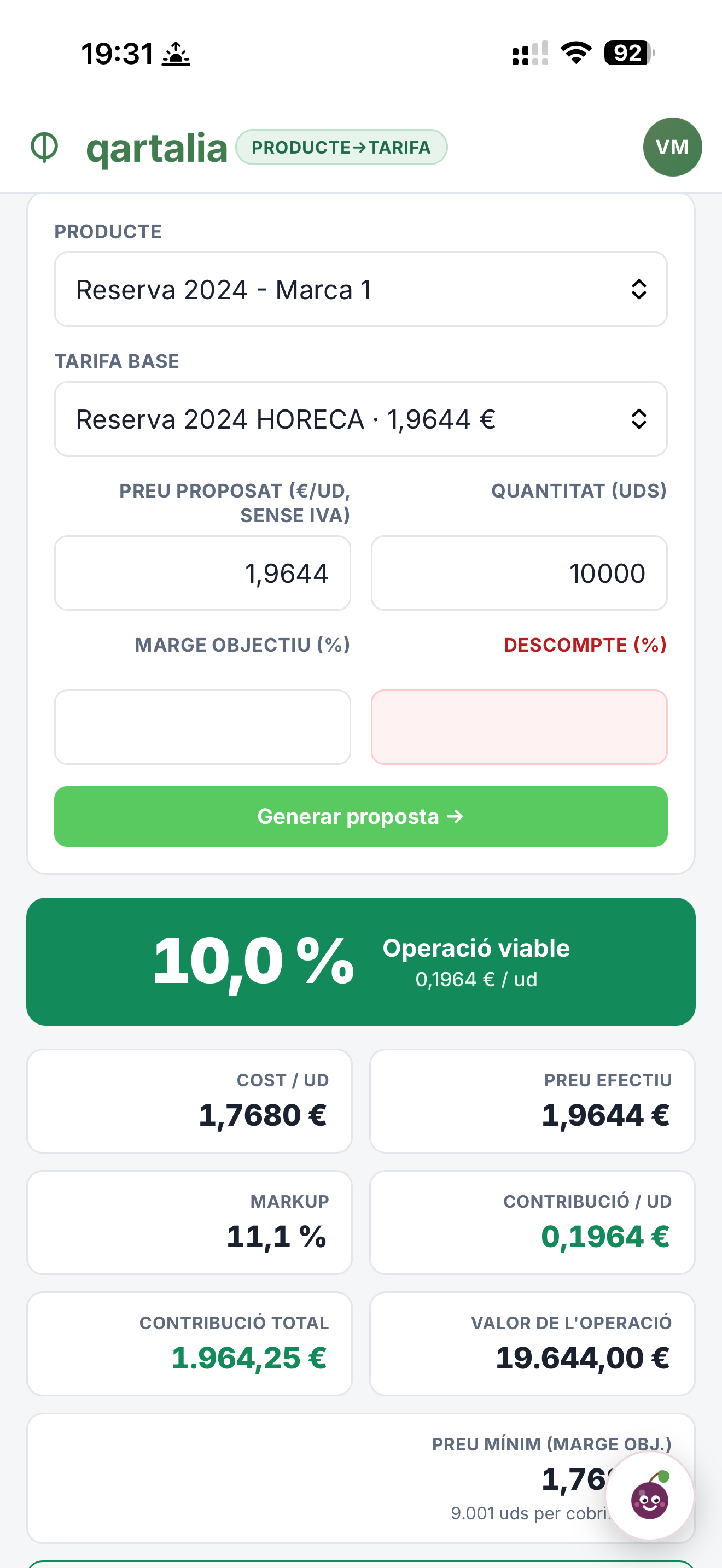 Calculadora d'operació — qartalia