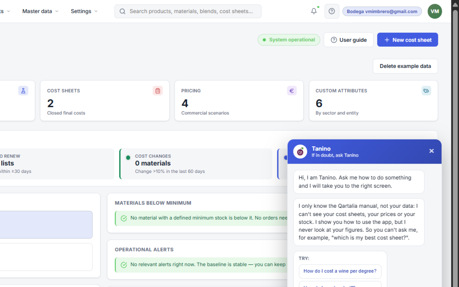 Tanino, your AI assistant